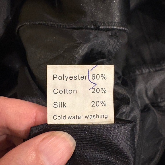 Rossi Roma black jacket coat ruffled collar bubble hem sz M - Picture 8 of 8